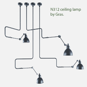 N312 ceiling lamp by Gras.