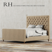 RH--CHESTERFIELD FABRIC PANEL BED WITH FOOTBOARD