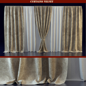 Velvet curtains with curtain