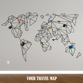 Декор "Карта путешествий"