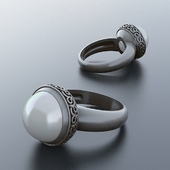 ring with pearl ornaments and