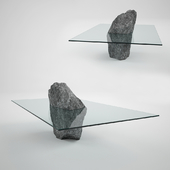 Archipelago II: минималистичный стол из стекла и камн