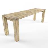 Table of untreated wood