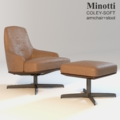 Minotti COLEY-SOFT Armchair+stool