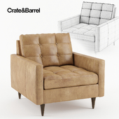 Crate & Barrel _ Petrie Leather Chair