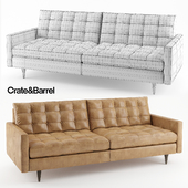 Crate & Barrel   Petrie Leather Sofa
