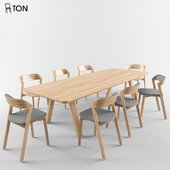 Ton Merano chair + Table stelvio