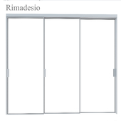 Rimadesio Velaria Sliding Doors, storage system  for living areas