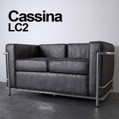 Double sofa Cassina Le Corbusier LC2