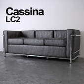 Triple sofa Cassina Le Corbusier LC2