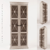 Sanctuary Two-Door Thin Display Cabinet - Dune
