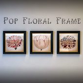 Pop floral frame