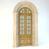 classical door with portal