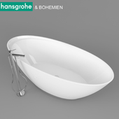 Hansgrohe & Bohemien вертикальный смеситель и ванна