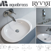 Aquabrass - набор смесителей + раковина RYVYR