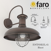 Faro ESTORIL-G Rust wall lamp