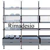 Rimadesio zenit system 01 living-rooms and walk-in closets, Kitchen, Wardrobe Display cabinets and storage,