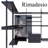 Rimadesio zenit system 03 living-rooms and walk-in closets, Kitchen, Wardrobe Display cabinets and storage,