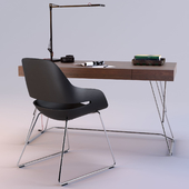 Maestrale Desk & Eva Chair by Zanotta