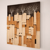 Wood Wall Sculpture