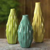 Vases &quot;Cactus&quot; with craquelure