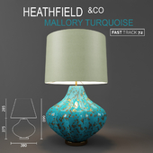 Table lamp HEATHFIELD &amp; Co Mallory Turquoise