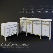 Консоль Dresden Four-Door Mirrored Console, тумба Amelie Small Mirrored Chest