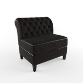 Bright Home Silent Tufted Black Velvet Accent Chair