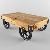 Coffee table on wheels