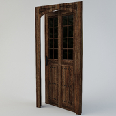 Tudor Oak Half Glazed Door