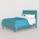 Crate&Barrel Harbor Blue Queen Bed