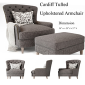 Cardiff Tufted Upholstered Armchair, Melford Royal Vintage