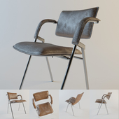 Jacques Dumont Leather and Iron Chair_coroma3