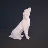 Plaster figure of a dog
