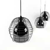 Lamp: Cage Piccola Bianco Nero.
