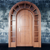 Wooden arched doorway