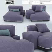 Sofa Sanders from ditre italia with attached armrest.