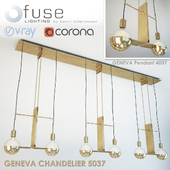Светильники Geneva Chandelier и Pendant by Fuse Lighting
