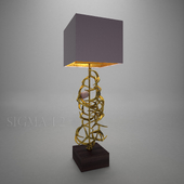 Bronze table lamp with quartz jewel CL 1932 Sigma L2