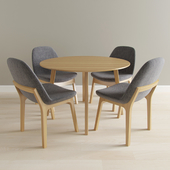 Modern Dining Table + Eiffel Wood Chair
