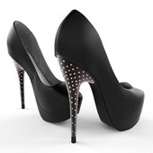 high heels with rhinestones