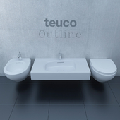 WC, bidet and washbasin Teuco Outline