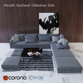 Minotti Sectional Collection Sofa