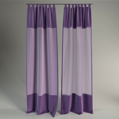 Curtains on its hinges purple