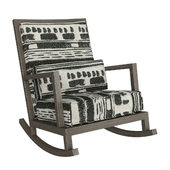 Crate & Barrel Jeremiah Fabric Back Rocking Chair