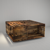 Table of wooden boxes