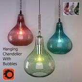 Hanging Chandelier White Bubbles