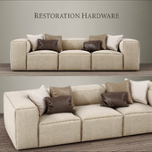 RH / FULHAM UPHOLSTERED LEFT-ARM SOFA CHAISE SECTIONAL