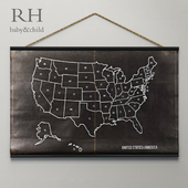 RH / USA CHALKBOARD MAP