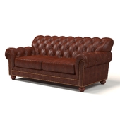 Chadwick Leather Sofa, Old English Saddle